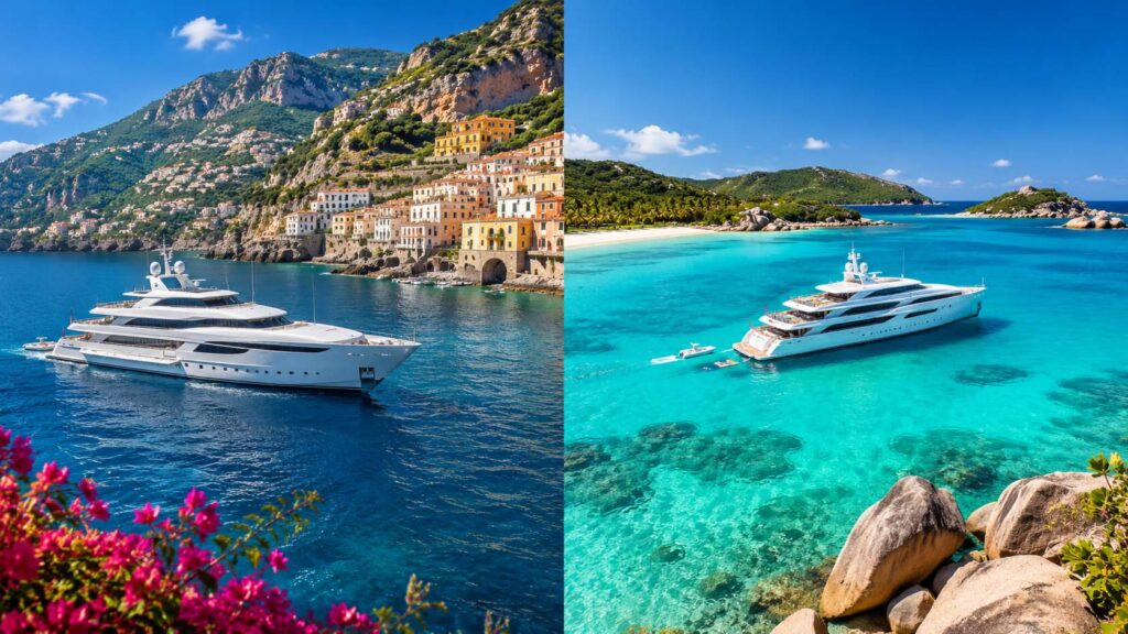mediterranean or caribbean yacht charter vacation